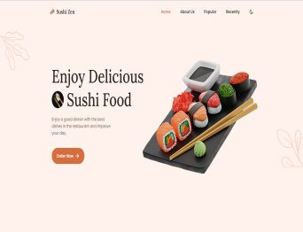 Responsive Sushi Website Using HTML CSS & JavaScript
